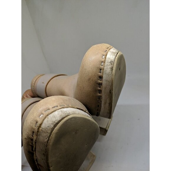 Jeffery Campbell Women's Wooden Clogs Heels Beige Size 8 FLAWED READ - Picture 6 of 12